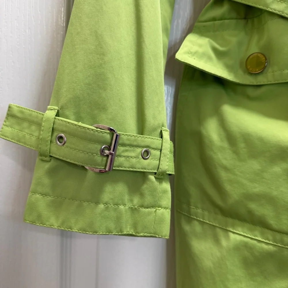 EUC - Women's Michael Kors Lime Green Coat w/Removable Hood Size PP
